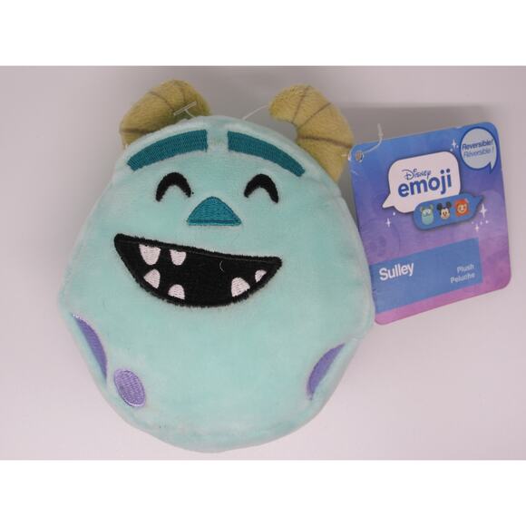 NEW with Tags Sulley Disney Emoji Reversible Plush 4" Stuffed Animal Stress Ball - Picture 1 of 12
